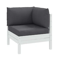 Pallet Cushions 3 pcs Melange Anthracite Fabric
