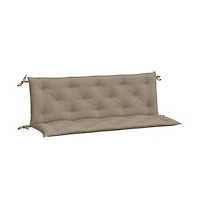 Garden Bench Cushions 2 pcs Taupe 59.1"x19.7"x2.8" Oxford Fabric