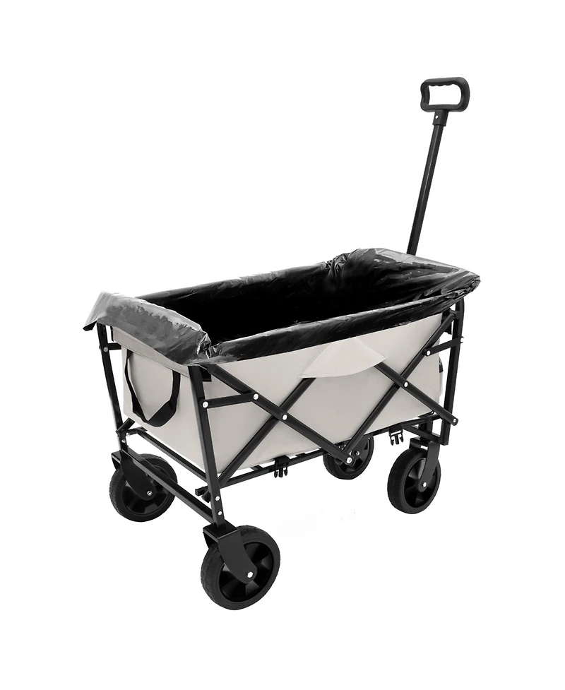 Streamdale Collapsible Wagon Cart with Liners & Cover for Versatility