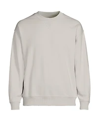 Lands' End Men's Long Sleeve French Terry Vintage Wash Crewneck Sweatshirt