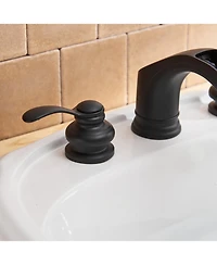 8 in. Waterfall 2-Handle Bathroom Widespread Sink Faucet With Pop-up Drain Assembly Spot Resist Polished Chrome