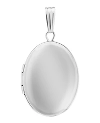925 Sterling Silver Oval 17mm Polished Locket for Women