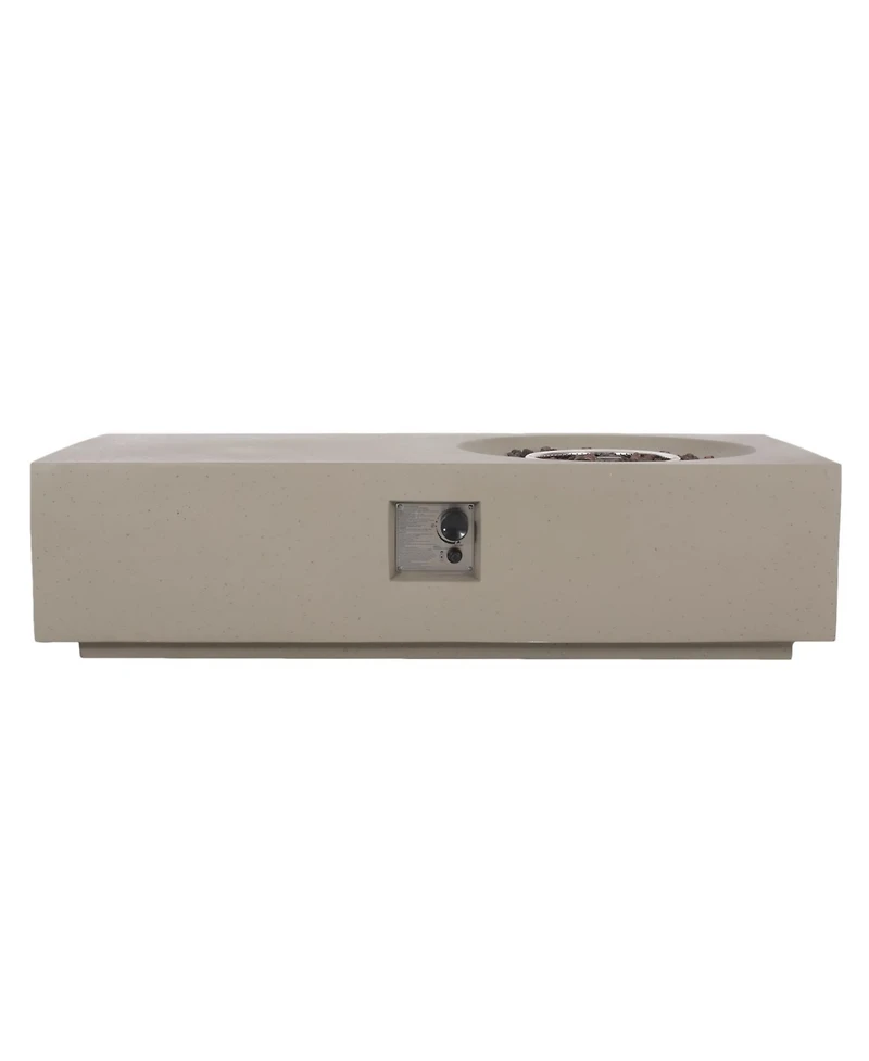 Streamdale Modern Concrete Fire Pit Table Chic & Multi-Functional with 50,000 Btu