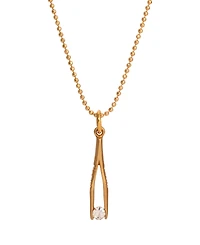 2028 Crystal Small Tweezer Pendant Necklace
