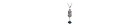 2028 Blue Glass Paw and Bone Pendant Necklace