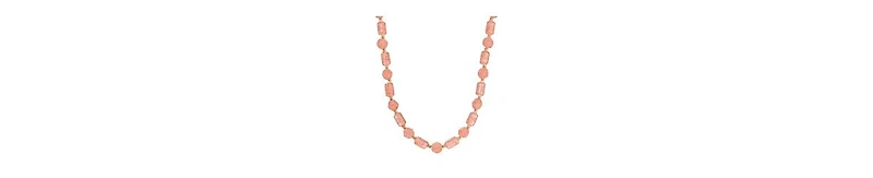 2028 Peach Cracked Glass Strand Necklace