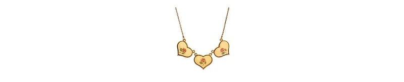 2028 Enamel Multi Heart Collar Necklace