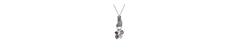 2028 Cat Charm Holder Glass Bead Necklace