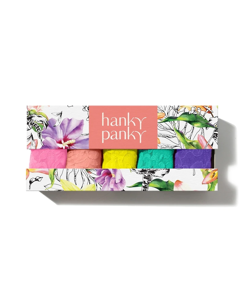 Hanky Panky Women's Signature Lace Low Rise Thong 5 Pack