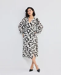 Reistor Women's Midi Wrap Dress Abstract Mosaic