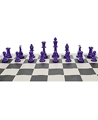 We Games Color Bright Plastic Staunton Tournament Chess Pieces with 3.75 in. King - Half Chess Set of Chess Pieces Only