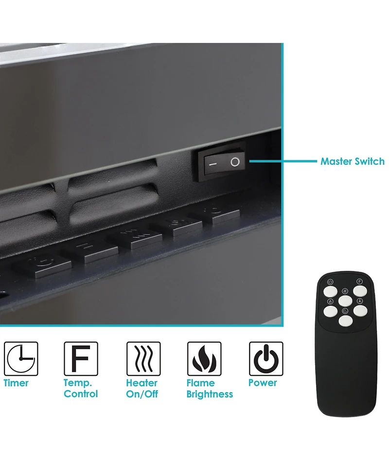 Indoor Wall-Mounted or Recesssed Installation Electric Fireplace
