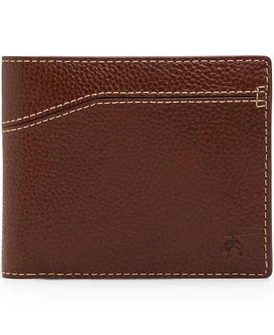 Brooks Brothers Men's Cayman Leather Wallet with Change Purse