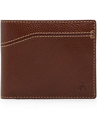 Brooks Brothers Men's Cayman Leather Wallet with Change Purse