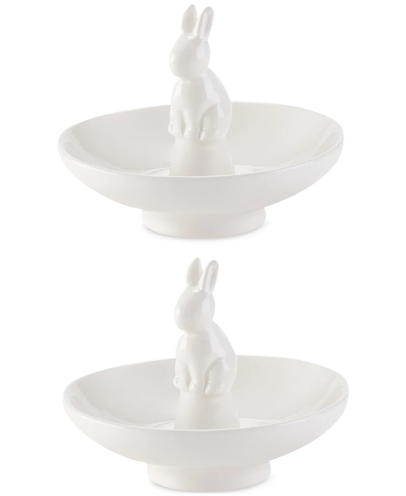 Tableau Shallow Bunny Bowl, Set of 2
