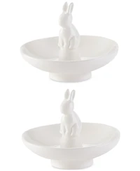 Tableau Shallow Bunny Bowl, Set of 2