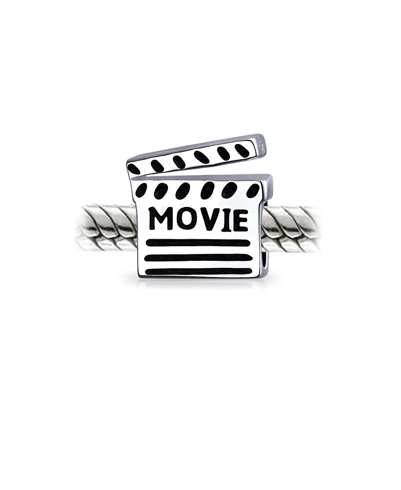 Bling Jewelry Theater Lover Clapboard Charm Bead European Bracelet in Sterling Silver