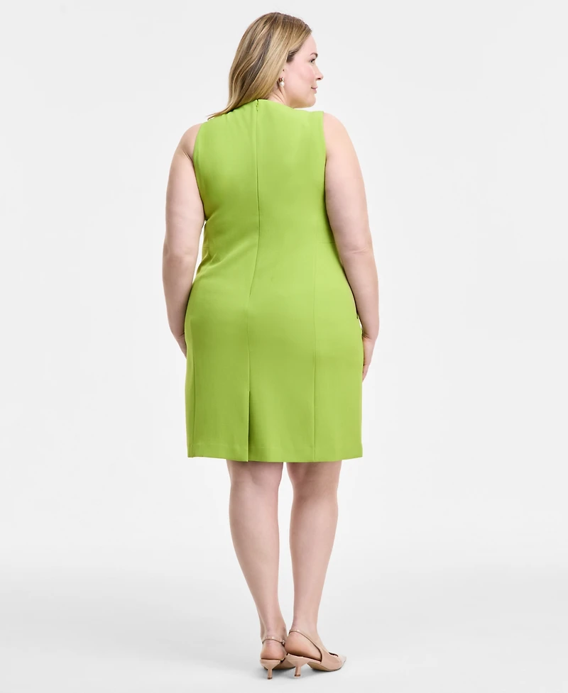 Kasper Plus Sleeveless Multi-Seam Sheath Dress