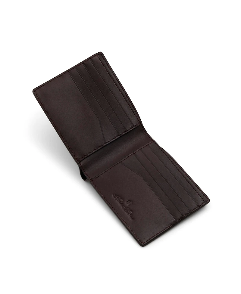 Brooks Brothers Men's Cayman Leather Wallet with Change Purse