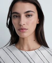 Mango Women's Striped Satin Dress