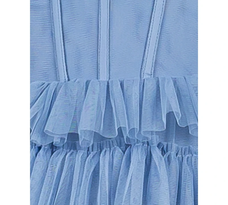 B Darlin Juniors' Corset Ruffled Gown