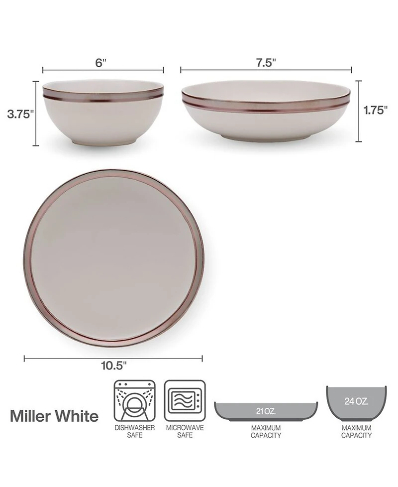 Mikasa Miller 12-Pc. Dinnerware Set, Service for 4