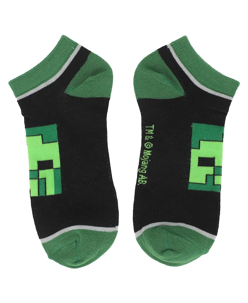 Minecraft Women's Character Heads 5-Pair Ankle Socks