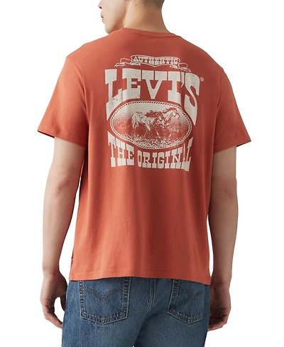 Levi's Men's Relaxed Fit Box Tab Short Sleeve Logo Graphic Crewneck T-Shirt