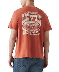 Levi's Men's Relaxed Fit Box Tab Short Sleeve Logo Graphic Crewneck T-Shirt