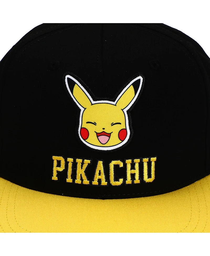 Pokemon Boys Pikachu Youth Black Snapback Cap