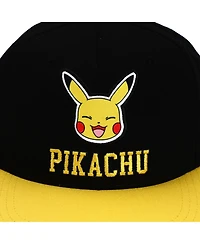 Pokemon Boys Pikachu Youth Black Snapback Cap