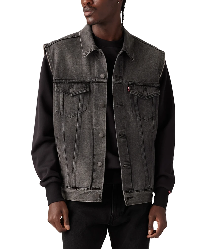 Levi's Men's Relaxed Fit Premium Trucker Vest