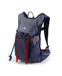 High Sierra Hydrahike 2.0 16L Hydration Water Backpack with Insulated Reservoir Pocket for Hiking, Running, Climbing, or Cycling, Gray & Red