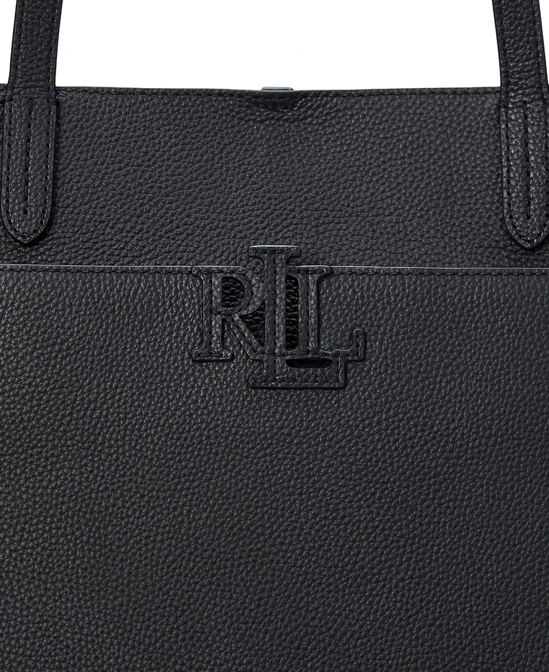 Lauren Ralph Pebbled Leather Extra-Large Cameryn Tote Bag