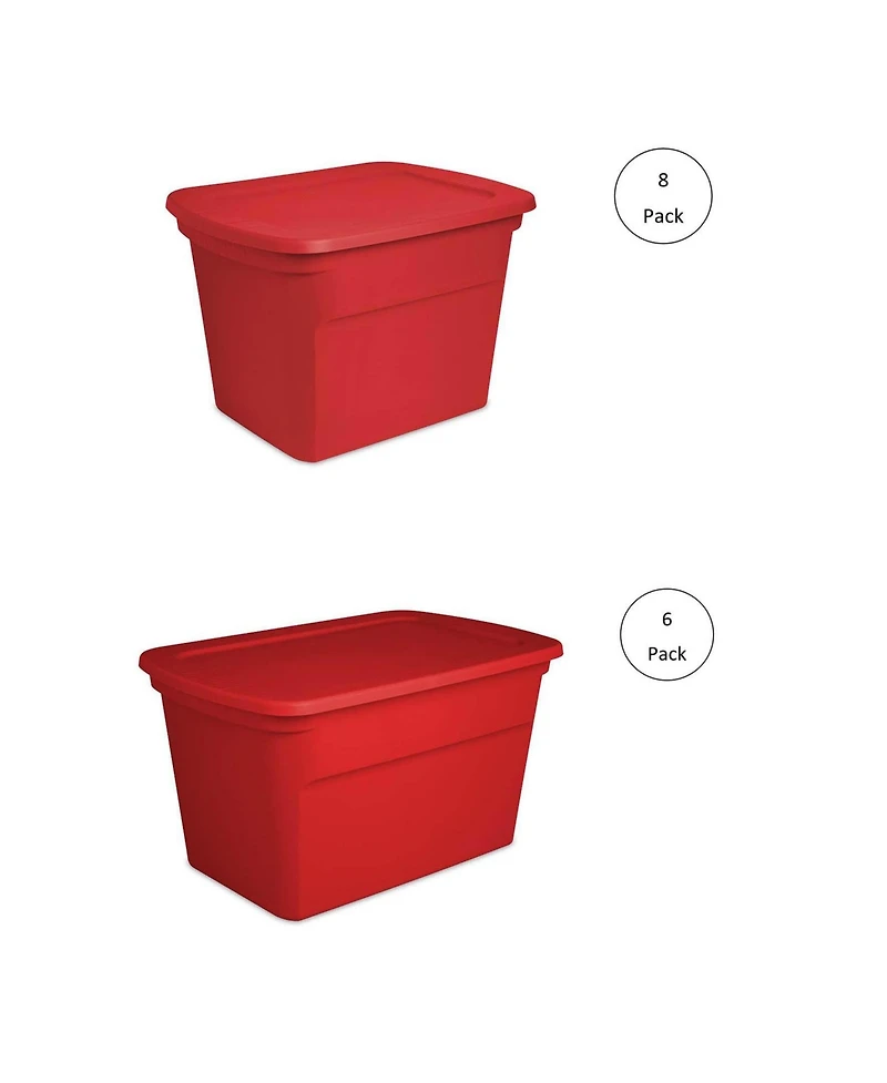 Sterilite 18 Gallon Seasonal Storage Bin (8 Pack) and 30 Gallon Bin (6 Pack)