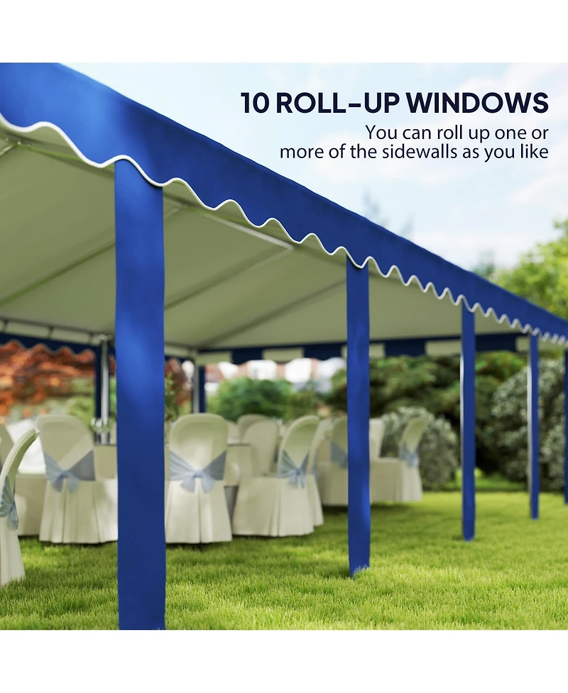 Outsunny 16.5' x 33' Party Tent Canopy with Removable Sidewalls,