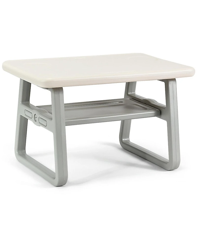 Kids Table and 2 Chairs Set with Storage Shelf