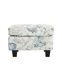 Streamdale Springfield Upholstered Ottoman, Beige&Blue