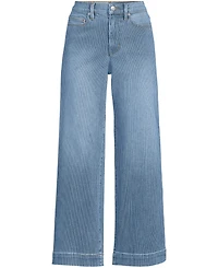 Lands' End Petite Recover Denim High Rise Wide Leg Crop Jeans
