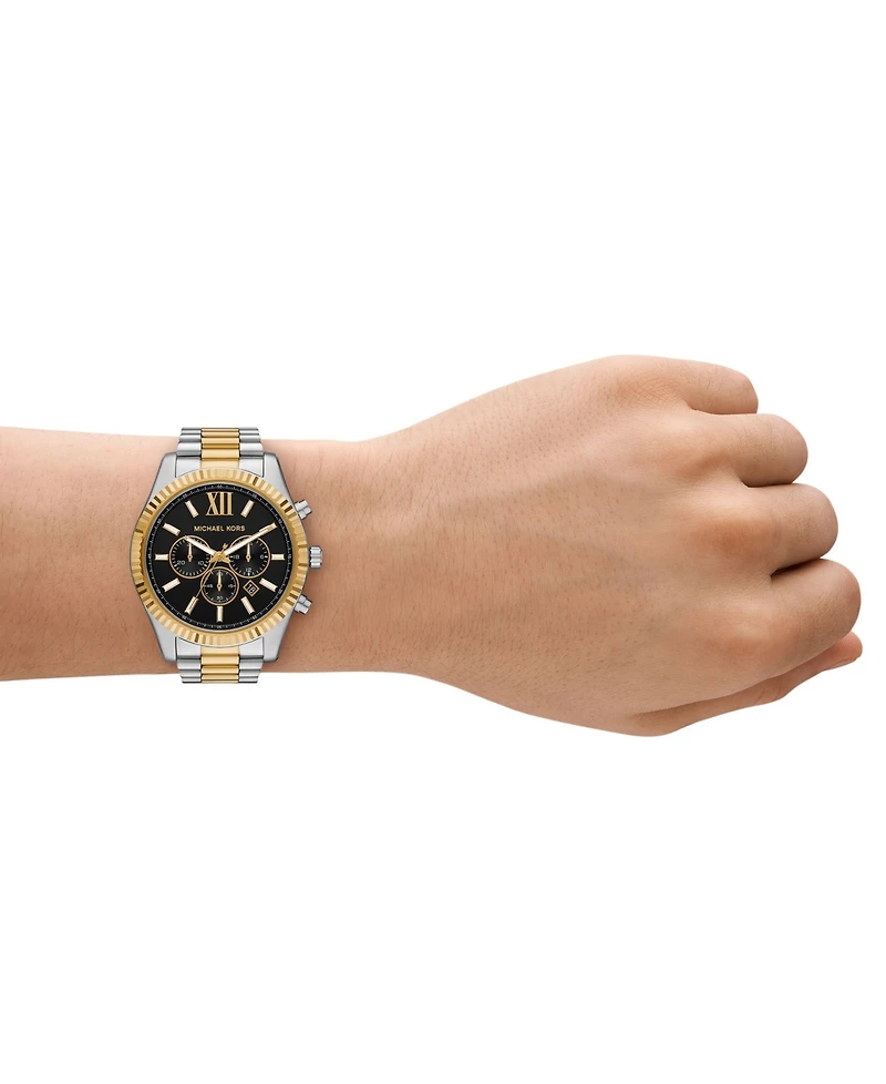 Michael Kors Men's Lexington Chronograph Two-Tone Stainless Steel Watch, 44mm