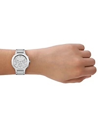 Michael Kors Women's Gramercy Chronograph Silver-Tone Stainless Steel Watch