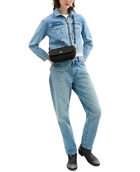 Coach Brook Small Leather Flap Chain Bag