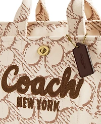 Coach Medium Signature Canvas Cargo Tote Bag