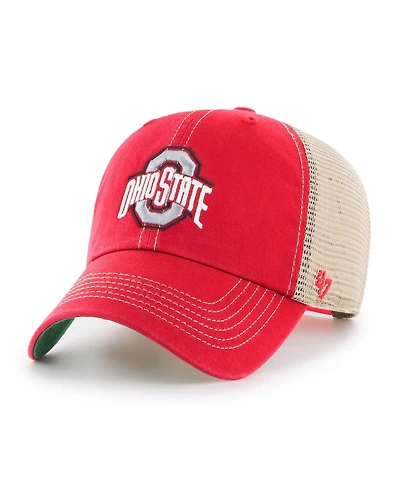 '47 Brand Men's Red Ohio State Buckeyes Trawler Clean Up Adjustable Hat
