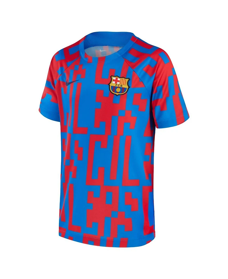 Men's Nike Blue Barcelona 2022/23 Pre-Match Top