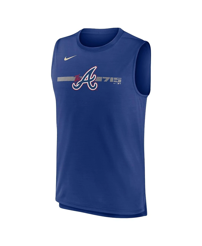 Men's Nike Royal Atlanta Braves 2023 City Connect Muscle Tank Top