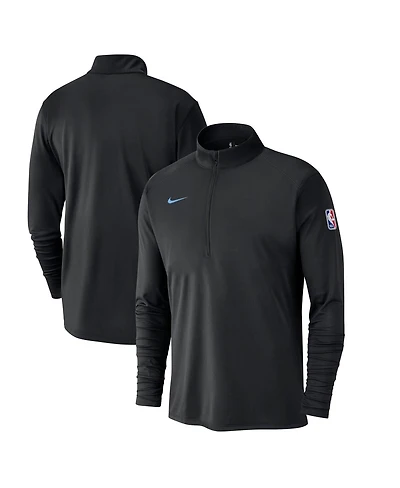 Nike Men's Black La Clippers 2024/25 City Edition Authentic Coaches Performance Half-Zip Top