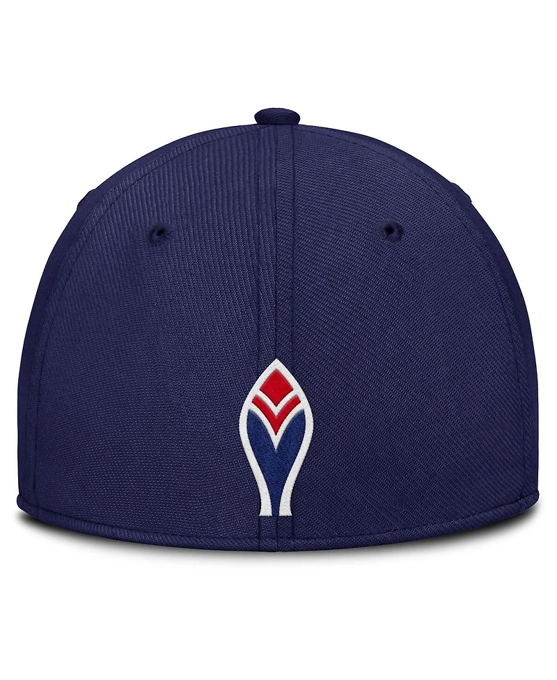 Nike Men's Navy/Red Atlanta Braves Rise Swoosh Performance Flex Hat
