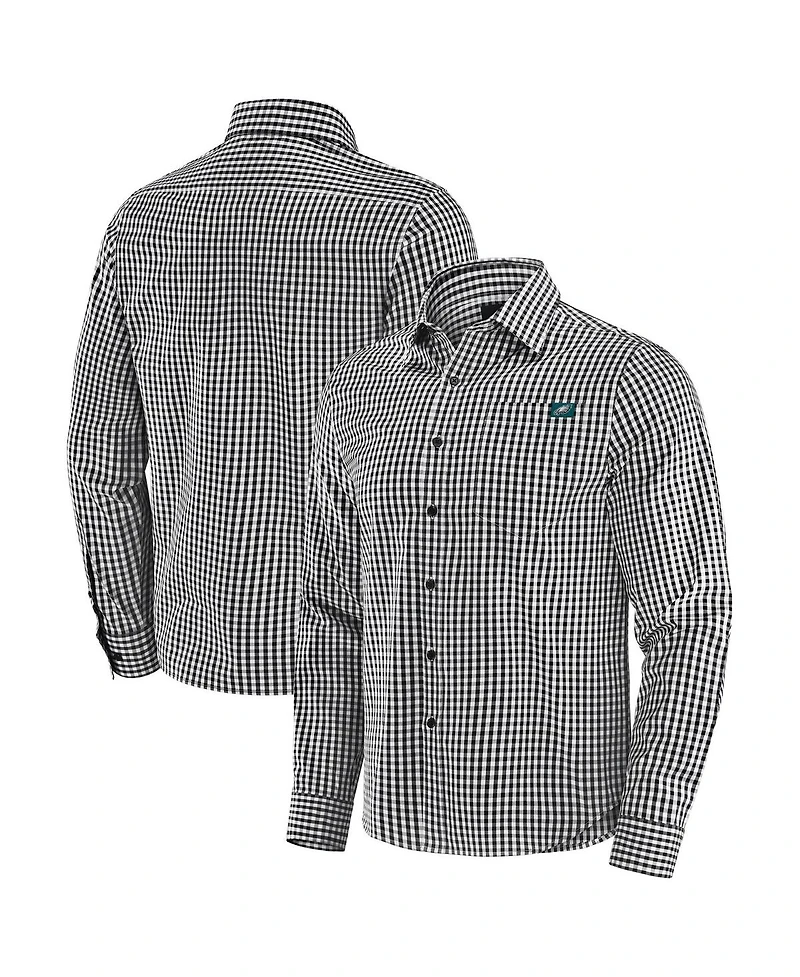 J. Palmer Men's Black Philadelphia Eagles Dual Threat Long Sleeve Button-Up Shirt