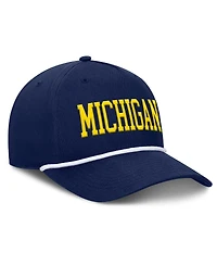 Fanatics Men's Navy Michigan Wolverines Foul Ball Rope Adjustable Hat